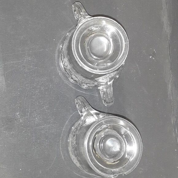 4 pc. bundle Fostoria Cambridge etched crystal creamer sugar, pitcher, dish - Picture 11 of 15